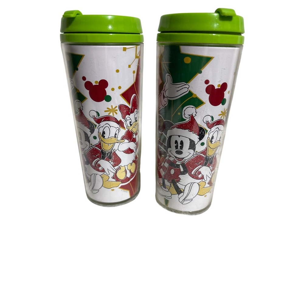 Disney Christmas Tumblers Zak! Mickey Mouse Donald Duck Goofy Holiday